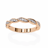 14k IGI certified round wedding band with E-F color VVS-VS clarity diamonds 159