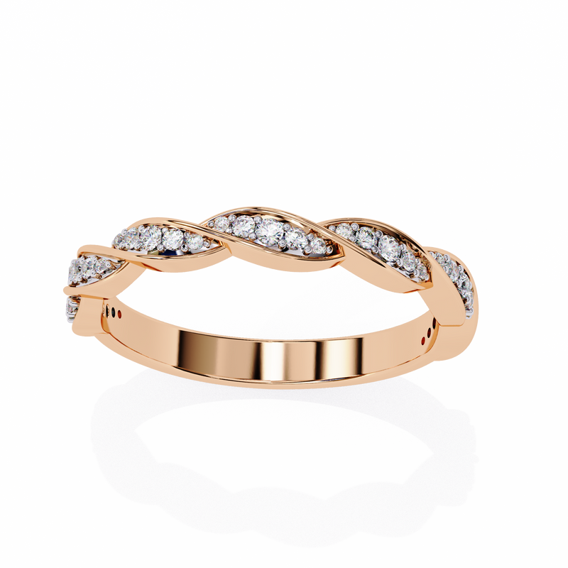 14k round wedding band with E-F color VVS-VS clarity diamonds 159