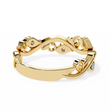 14k IGI certified round wedding band with E-F color VVS-VS clarity diamonds 160