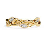14k IGI certified round wedding band with E-F color VVS-VS clarity diamonds 160