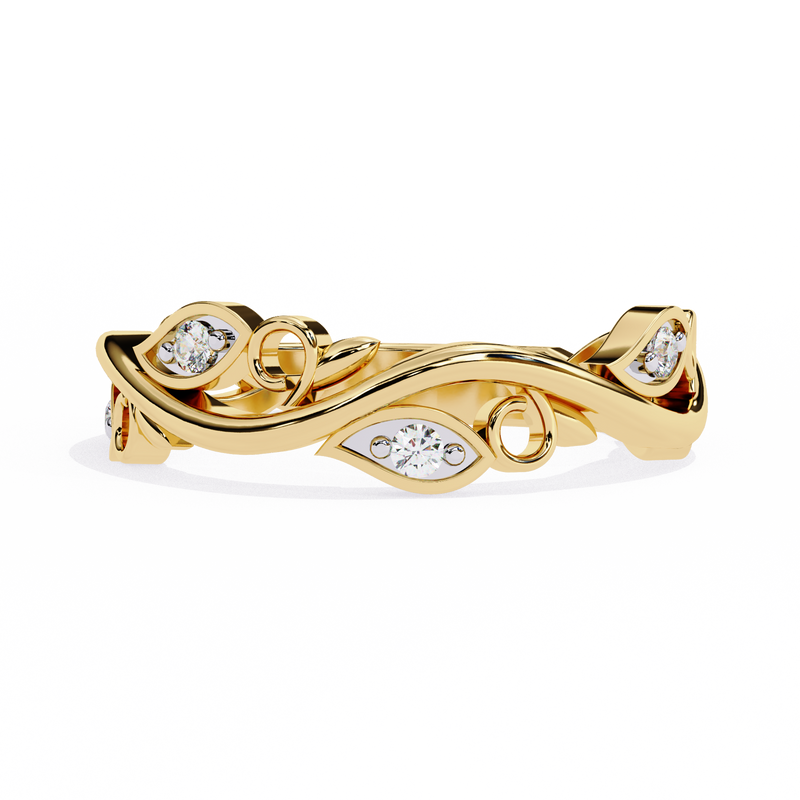 14k IGI certified round wedding band with E-F color VVS-VS clarity diamonds 160