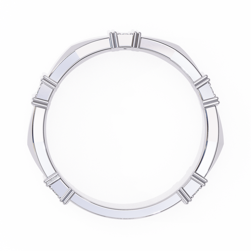 14k IGI certified round wedding band with E-F color VVS-VS clarity diamonds 161