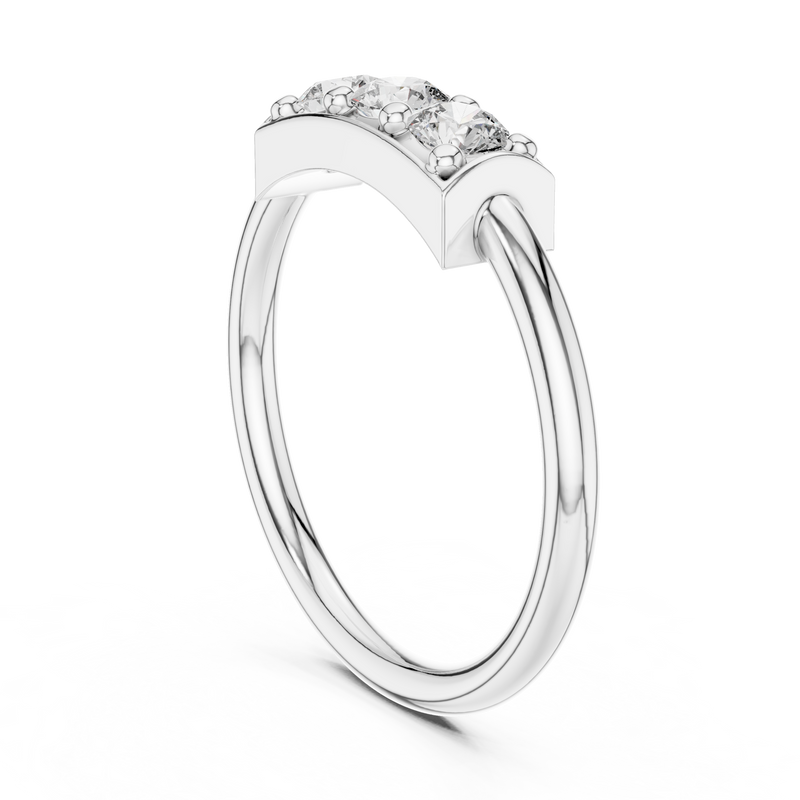 Ladies Ring 16@7 - White Gold - Image