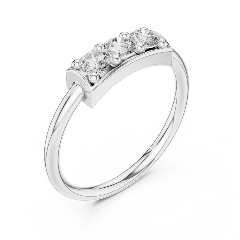 Ladies Ring 16@7 - White Gold - Image