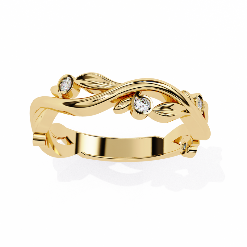 14k round wedding band with E-F color VVS-VS clarity diamonds 162