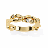 14k IGI certified round wedding band with E-F color VVS-VS clarity diamonds 162