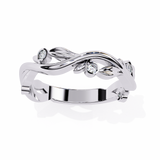 14k IGI certified round wedding band with E-F color VVS-VS clarity diamonds 162