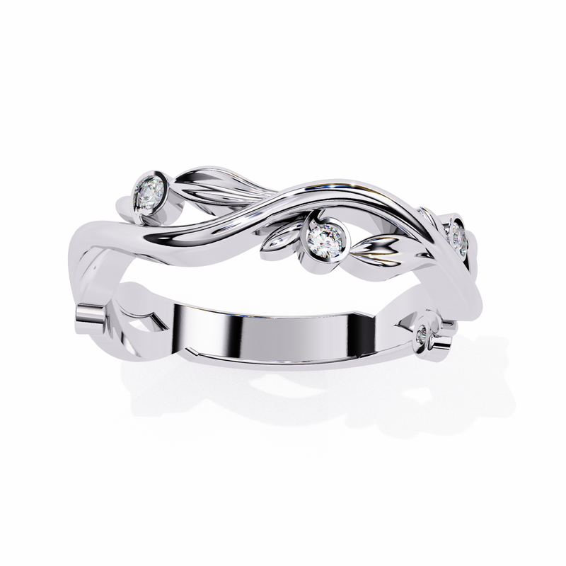 14k round wedding band with E-F color VVS-VS clarity diamonds 162