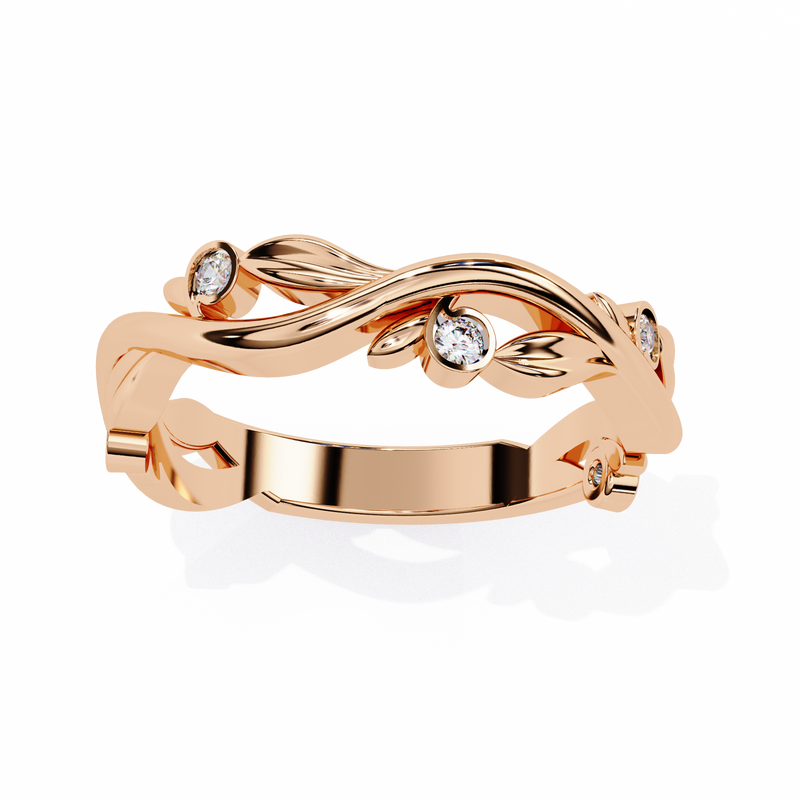14k round wedding band with E-F color VVS-VS clarity diamonds 162