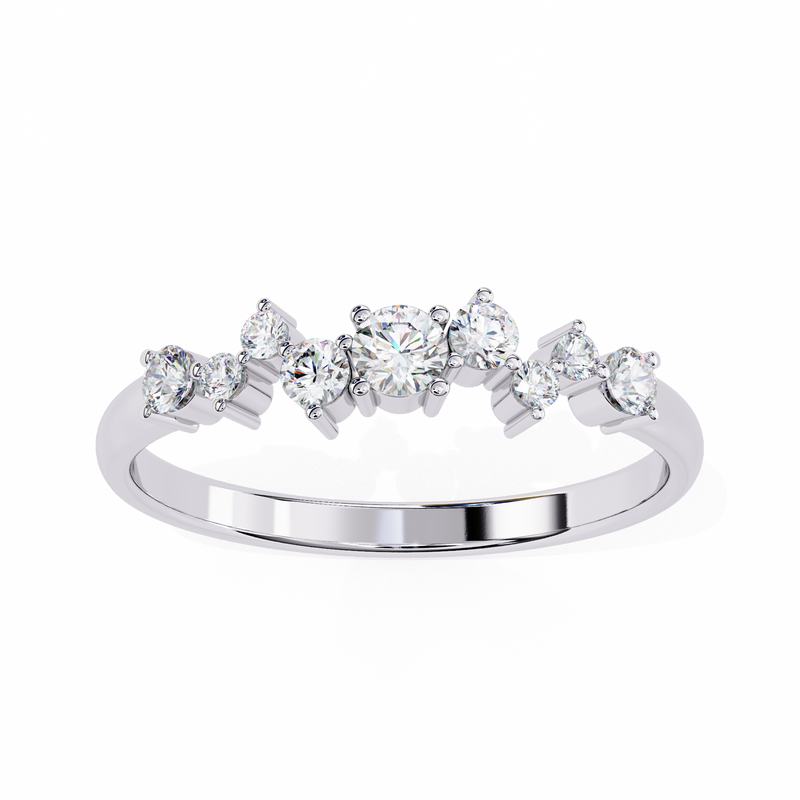 14k IGI certified round wedding band with E-F color VVS-VS clarity diamonds 163