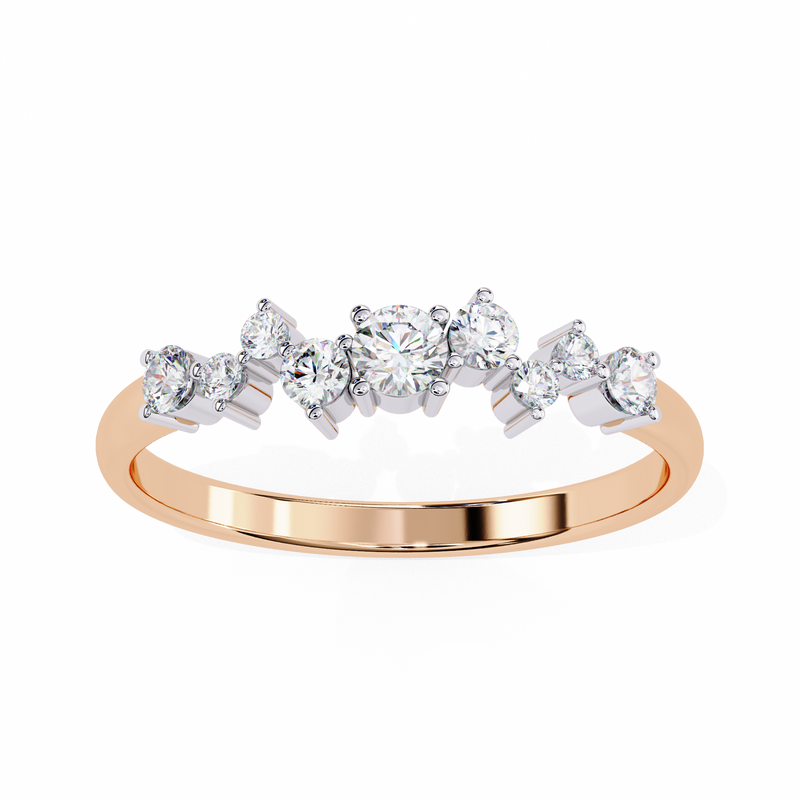 14k IGI certified round wedding band with E-F color VVS-VS clarity diamonds 163