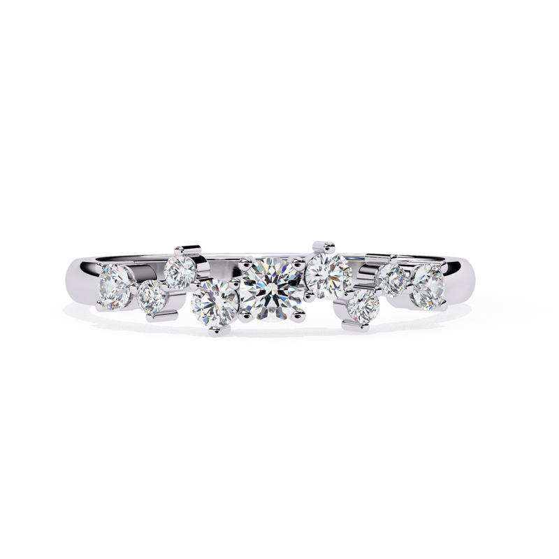 14k IGI certified round wedding band with E-F color VVS-VS clarity diamonds 163