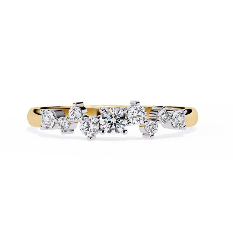 14k IGI certified round wedding band with E-F color VVS-VS clarity diamonds 163
