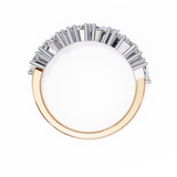 14k baguette wedding band with E-F color VVS-VS clarity diamonds 164