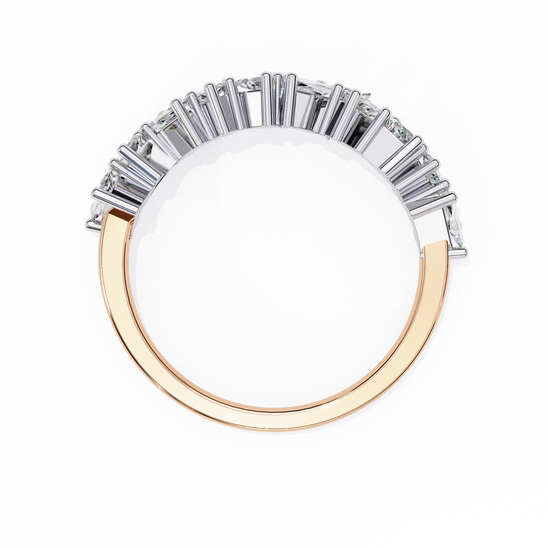 14k baguette wedding band with E-F color VVS-VS clarity diamonds 164
