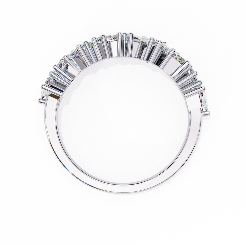14k baguette wedding band with E-F color VVS-VS clarity diamonds 164