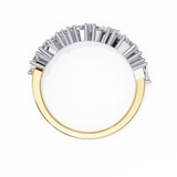 14k baguette wedding band with E-F color VVS-VS clarity diamonds 164