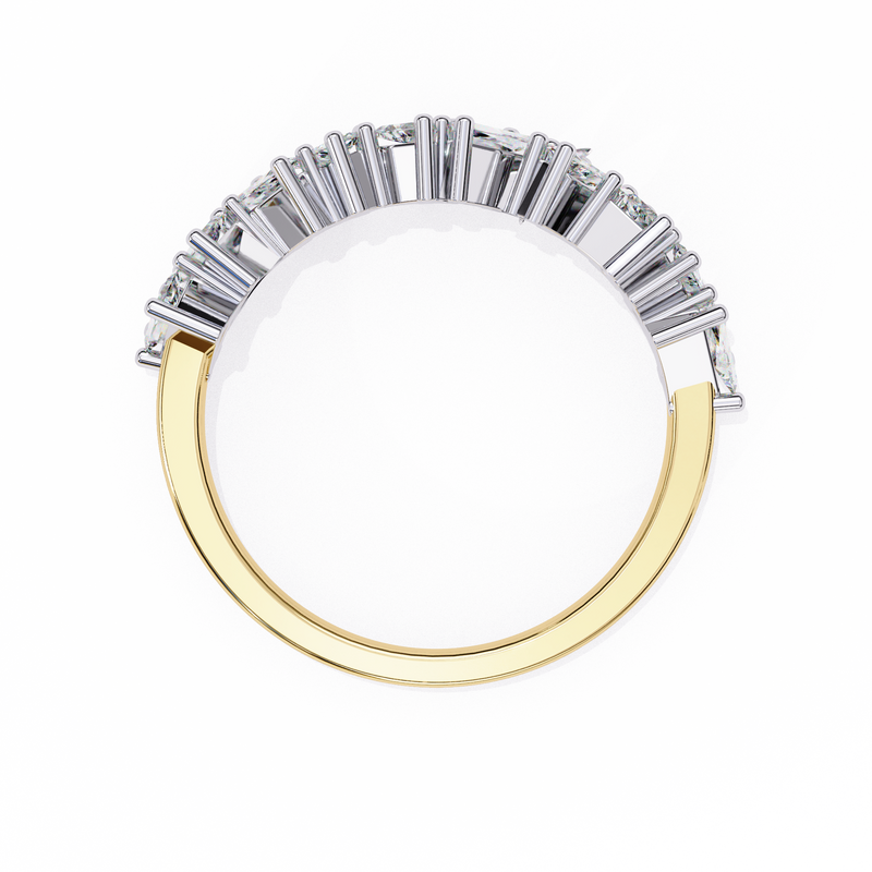 14k IGI certified baguette wedding band with E-F color VVS-VS clarity diamonds 164