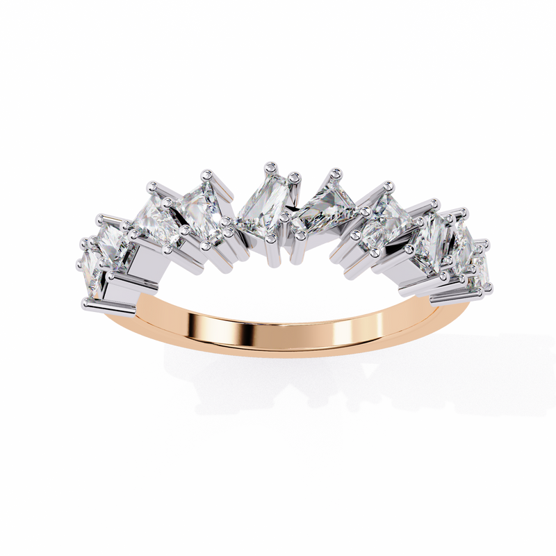 14k IGI certified baguette wedding band with E-F color VVS-VS clarity diamonds 164