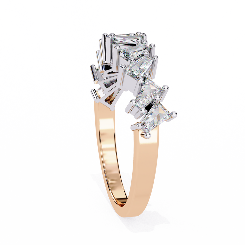 14k IGI certified baguette wedding band with E-F color VVS-VS clarity diamonds 164