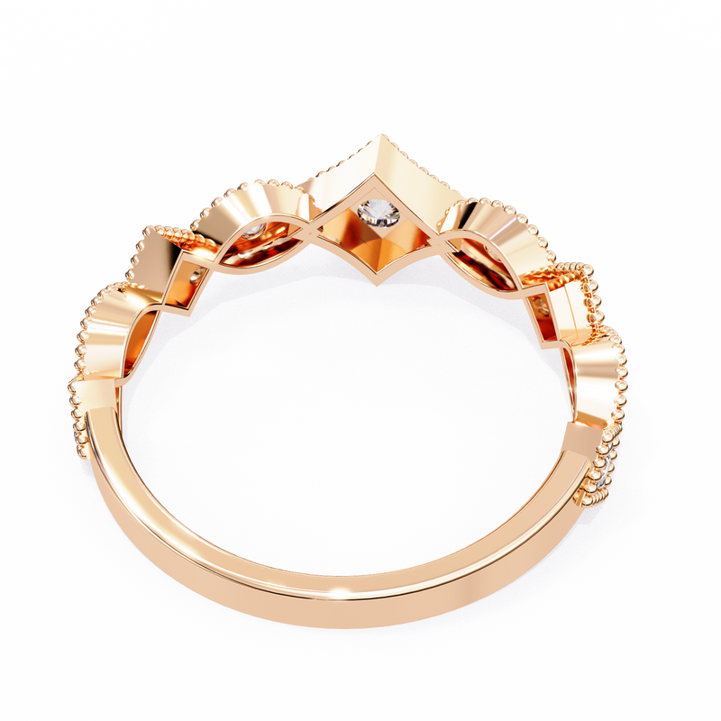 14k IGI certified round wedding band with E-F color VVS-VS clarity diamonds 166