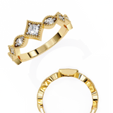 14k IGI certified round wedding band with E-F color VVS-VS clarity diamonds 166