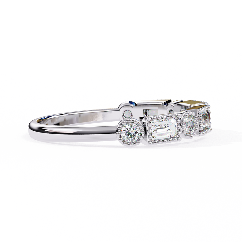 14k IGI certified baguette wedding band with E-F color VVS-VS clarity diamonds 167