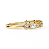 14k IGI certified baguette wedding band with E-F color VVS-VS clarity diamonds 167