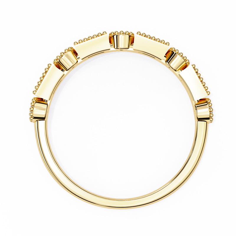 14k IGI certified baguette wedding band with E-F color VVS-VS clarity diamonds 167