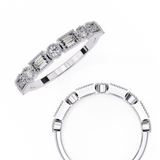 14k IGI certified baguette wedding band with E-F color VVS-VS clarity diamonds 167