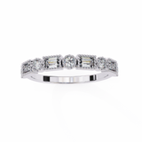 14k IGI certified baguette wedding band with E-F color VVS-VS clarity diamonds 167