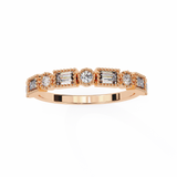 14k IGI certified baguette wedding band with E-F color VVS-VS clarity diamonds 167