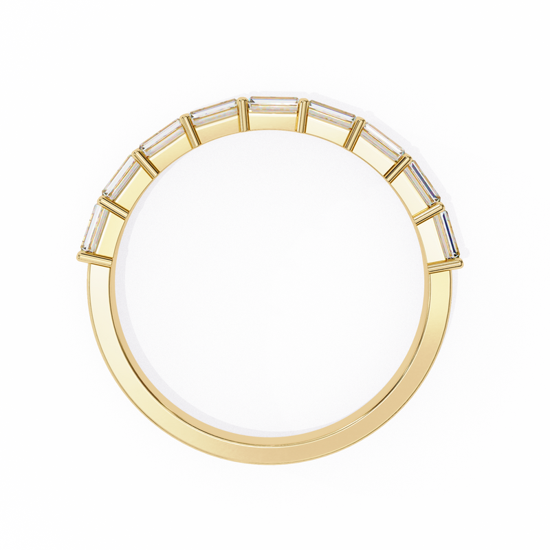 14k IGI certified baguette wedding band with E-F color VVS-VS clarity diamonds 168