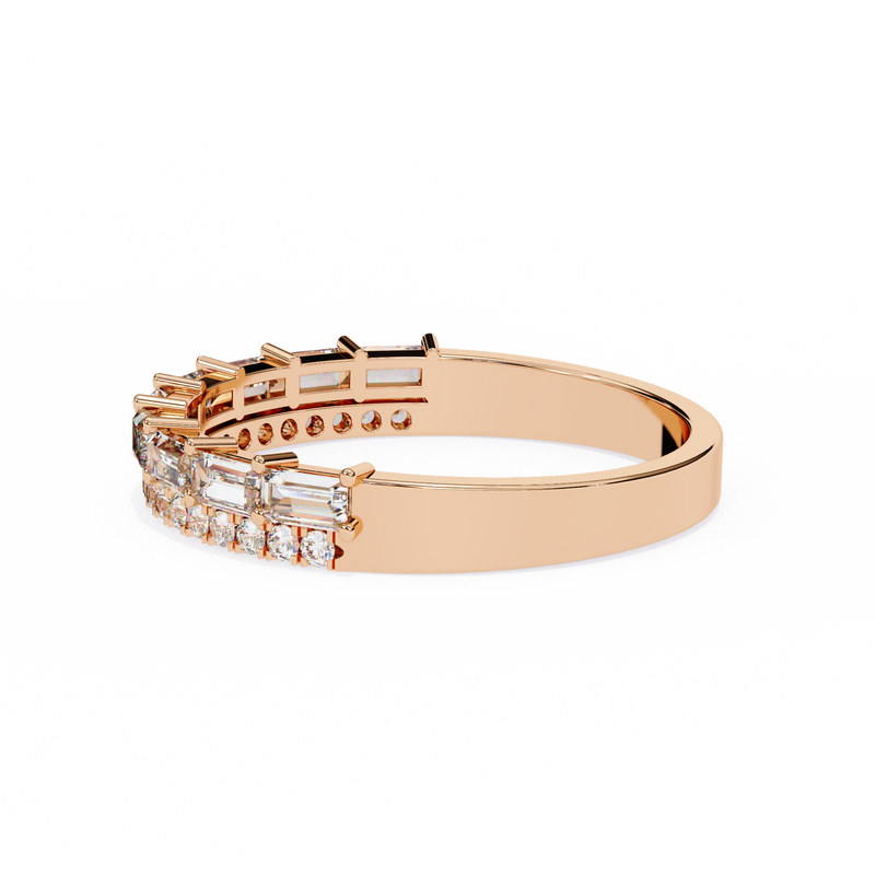 14k IGI certified baguette wedding band with E-F color VVS-VS clarity diamonds 168