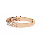14k baguette wedding band with E-F color VVS-VS clarity diamonds 168