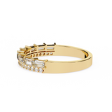14k baguette wedding band with E-F color VVS-VS clarity diamonds 168