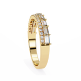 14k IGI certified baguette wedding band with E-F color VVS-VS clarity diamonds 168