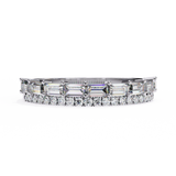 14k IGI certified baguette wedding band with E-F color VVS-VS clarity diamonds 168