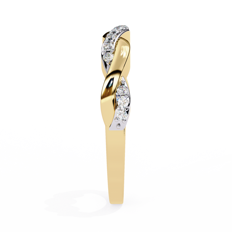 14k IGI certified round wedding band with E-F color VVS-VS clarity diamonds 169