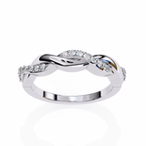 14k IGI certified round wedding band with E-F color VVS-VS clarity diamonds 169