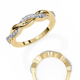 14k IGI certified round wedding band with E-F color VVS-VS clarity diamonds 169