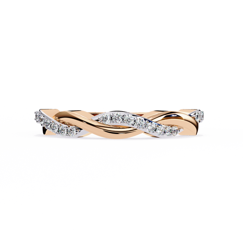 14k IGI certified round wedding band with E-F color VVS-VS clarity diamonds 169