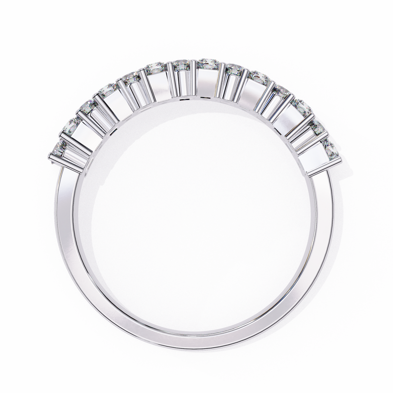 14k IGI certified radiant wedding band with E-F color VVS-VS clarity diamonds 170