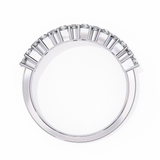 14K IGI Certified Radiant Wedding Band With E-F Color VVS-VS Clarity Diamonds