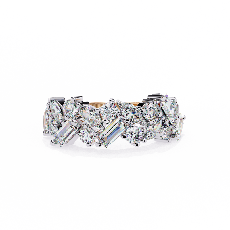 14k baguette wedding band with E-F color VVS-VS clarity diamonds 171