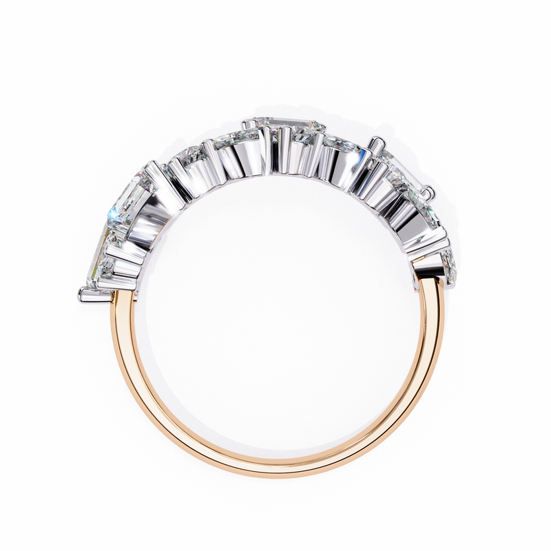 14k IGI certified baguette wedding band with E-F color VVS-VS clarity diamonds 171