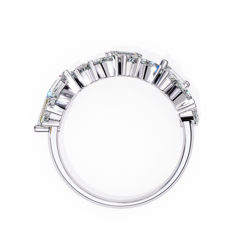 14k IGI certified baguette wedding band with E-F color VVS-VS clarity diamonds 171
