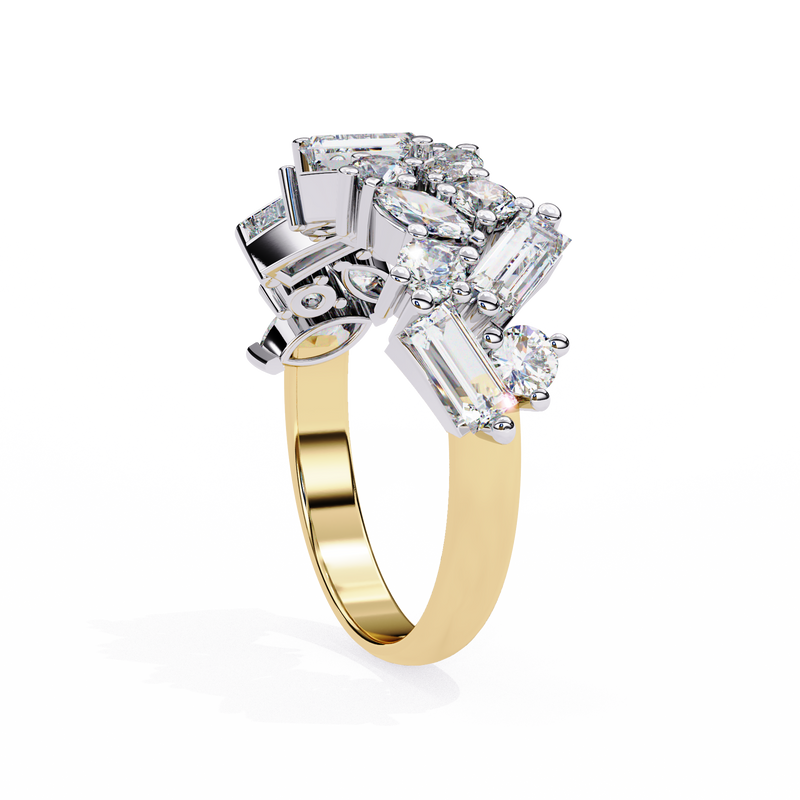 14k IGI certified baguette wedding band with E-F color VVS-VS clarity diamonds 171