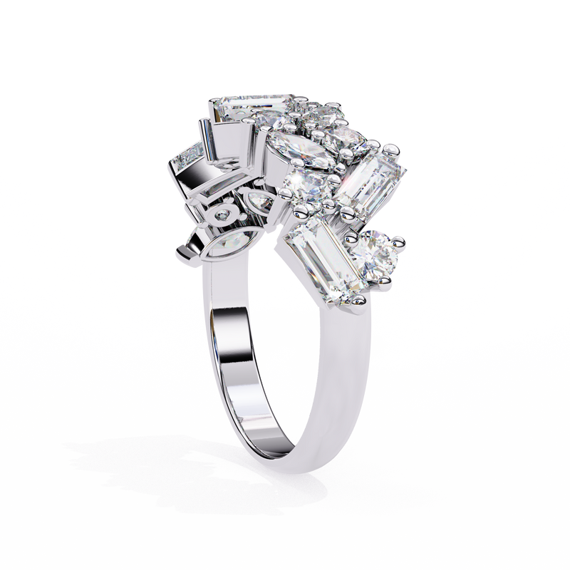 14k IGI certified baguette wedding band with E-F color VVS-VS clarity diamonds 171