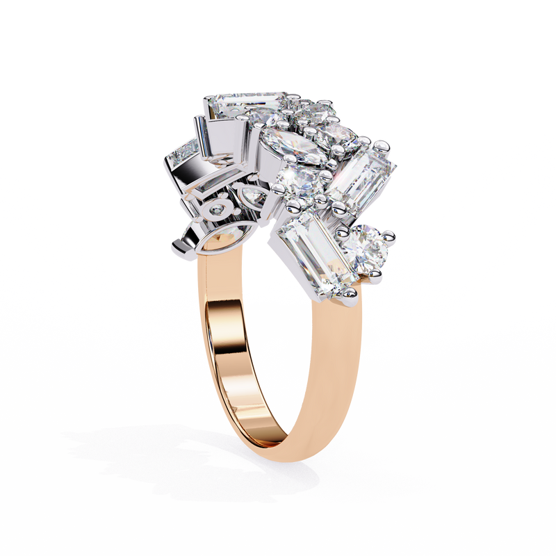 14k IGI certified baguette wedding band with E-F color VVS-VS clarity diamonds 171
